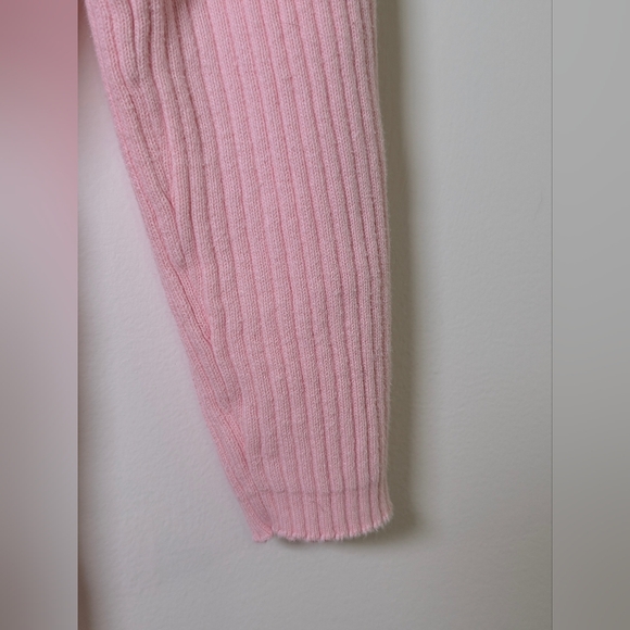 Liz Claiborne Pink Ribbed Cotton Henley Sweater L Soft Girl Romantic Coquette - Picture 6 of 7